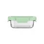 Estia Φαγητοδοχείο Click&Seal Γυάλινο 370 ml 16,3x12,3x6,2 Εκ. Με Καπάκι Mint