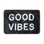 Estia Ταπέτο Μπάνιου Good Vibes Υφασμάτινο Μαύρο 60x40 Εκ.