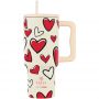 Estia Θερμός Straw Tumbler Xl Save The Aegean 900 ml Red Valentine