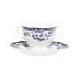 Estia Φλιτζάνι Cappuccino Με Πιατάκι Reverie Λευκό/Μπλε 220 ml