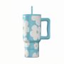 Estia Θερμός Straw Tumbler Xl Save The Aegean 900 ml Blue Daisy