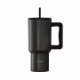 Estia Θερμός Straw Tumbler Xl Save The Aegean 900 ml Carbon Fibre