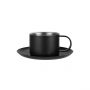 Estia Φλιτζάνι Espresso Με Πιατάκι Ανοξείδωτο Tazzina Μαύρο 80ml