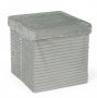 Bizzotto Sedona Σκαμπώ-Κουτί Βελούδινο Γκρι 38x38x38