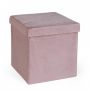 Bizzotto Camdem Σκαμπώ-Κουτί Βελούδινο Ροζ 38x38x38