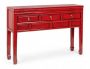 Bizzotto Jinan Κονσόλα Ξύλινη Αντικέ Κόκκινη 128x30x88