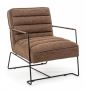 Bizzotto Brianna Πολυθρόνα Μεταλλική/Pu Καφέ 62,5x74x80