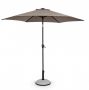 Bizzotto Kalife Ομπρέλα Κήπου Ανακλινόμενη Γκρι-Καφέ Με Αεραγωγό Ø270x235