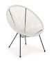 Bizzotto Parker Πολυθρόνα Εξωτερικού Χώρου Λευκή 72x78x89