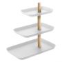 Yamazaki Τριώροφη Ορντεβιέρα/Βάση Για Αξεσουάρ Λευκή/Natural Rin 25x16x25,5