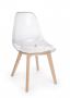 Bizzotto Easy Καρέκλα Ξύλινη/Πολυκαρμπονική Διάφανη 52x47x82
