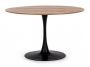 Bizzotto Bloom Τραπέζι Φαγητού Μεταλλικό/Mdf Natural/Μαύρο Ø120x75