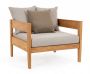 Bizzotto Kobo Πολυθρόνα Εξωτερικού Χώρου Teak Natural/Μπεζ 90x90x79