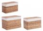 Bizzotto Homely  Καλάθια Μπαμπού/Ρατάν Natural Σετ 3 Τμχ 66x41x43
