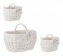 Bizzotto Alesha  Καλάθια Ξύλινα Λευκά Σετ 3 Τμχ 46x32x24