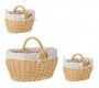 Bizzotto Alesha Καλάθια Ξύλινα Natural Σετ 3 Τμχ 46x32x24