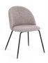 Bizzotto Tanya Καρέκλα Υφασμάτινη Γκρι Καφέ/Μαύρη 49x55x77