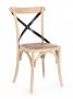 Bizzotto Cross Καρέκλα Ξύλινη/Ρατάν Μπεζ 50,5x52x87 Κωδικός: 0743435