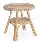 Bizzotto Alliss Βοηθητικό Τραπέζι Εξωτερικού Χώρου Ρατάν Natural ø52x52
