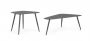 Bizzotto Yvonne Τραπέζια Μέσης Μεταλλικά Ανθρακί Σετ 2 Τμχ 96x55x35