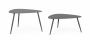 Bizzotto Yvonne Τραπέζια Μέσης Μεταλλικά Ανθρακί Σετ 2 Τμχ 77,5x73,5x45