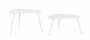Bizzotto Yvonne Τραπέζια Μέσης Μεταλλικά Λευκά Σετ 2 Τμχ 77,5x73,5x45
