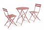 Bizzotto Austin Σετ Τραπέζι Bistrot Με 2 Καρέκλες Μεταλλικό Τερακότα Ø60x71