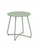 Bizzotto Austin Βοηθητικό Τραπέζι Εξωτερικού Χώρου Μεταλλικό Πράσινο Sage Ø45x45
