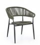 Bizzotto Algaida Καρέκλα Εξωτερικού Χώρου Ανθρακί/Λαδί 62x64x76