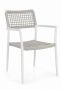 Bizzotto Caleta Καρέκλα Εξωτερικού Χώρου Λευκή/Γκρι 56x60x86