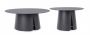 Bizzotto Bryan Τραπέζια Σαλονιού Αλουμινίου Ανθρακί Σετ 2 Τμχ  Ø90x36