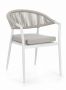 Bizzotto Millor Καρέκλα Εξωτερικού Χώρου Λευκή/Γκρι 57x61x78