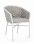 Bizzotto Margalida Καρέκλα Εξωτερικού Χώρου Λευκή/Γκρι 57x61x80