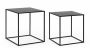 Bizzotto Alrik Βοηθητικά Τραπέζια Μεταλλικά Μαύρα Σετ 2 Τμχ 38x38x41