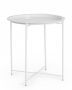 Bizzotto Hilmar Βοηθητικό Τραπέζι Μεταλλικό Λευκό Ø47x51