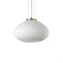 Ideal Lux Φωτιστικό Οροφής Γυάλινο Λευκό/Χρυσό Ø35 Plisse Sp1 264547