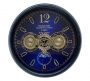 Zaros Ρολόι Τοίχου Μηχανικό Εμαγιέ Μπλε Φ50 Εκ. CL383