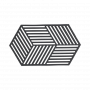 Zone Denmark Σουπλά Για Ζεστά Σκεύη Σιλικόνης 24x14 - Hexagon Black