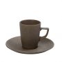 Espiel Morgan Φλιτζάνι Espresso Με Πιατάκι Πορσελάνινο Καφέ 80 ml 12x7 Εκ. Κωδικός: OW2073K6