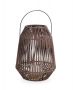 Bizzotto Taiki Φανάρι Με Led Φως Μεταλλικό/Σχοινί Καφέ Ø25,5x33