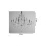 Inlight Δεκαοκτάφωτος Πολυέλαιος Με Κρύσταλλα Χρώμιο Ø95 Εκ. 5244-12+6-Χρώμιο