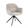 Bizzotto Isotta Περιστρεφόμενη Καρέκλα Υφασμάτινη/Pu Μπεζ 60x62x85