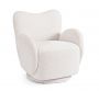 Bizzotto Harper Πολυθρόνα Περιστρεφόμενη Υφασμάτινη Λευκή 78x76x80