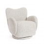 Bizzotto Harper Πολυθρόνα Περιστρεφόμενη Υφασμάτινη Ανοιχτή Γκρι 78x76x80