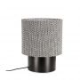 Bizzotto Varuni Επιτραπέζιο Φωτιστικό Μεταλλικό Μαύρο/Γκρι Ø31x39 Εκ.