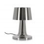 Bizzotto Turner Επιτραπέζιο Φωτιστικό Μεταλλικό Ασημί Ø22x34 Εκ.
