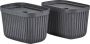 Zone Denmark Κουτιά Αποθήκευσης Σετ 2 Τμχ 23x15x15 - Pulp Black