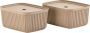 Zone Denmark Κουτιά Αποθήκευσης Σετ 2 Τμχ 32x23x15 - Pulp Natural Brown