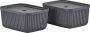 Zone Denmark Κουτιά Αποθήκευσης Σετ 2 Τμχ 32x23x15 - Pulp Black
