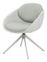 Bizzotto Averik Καρέκλα Περιστρεφόμενη Pu/Μπουκλέ Λευκή 60x62x80